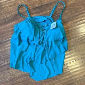Time and Tru Teal Layered Camisole